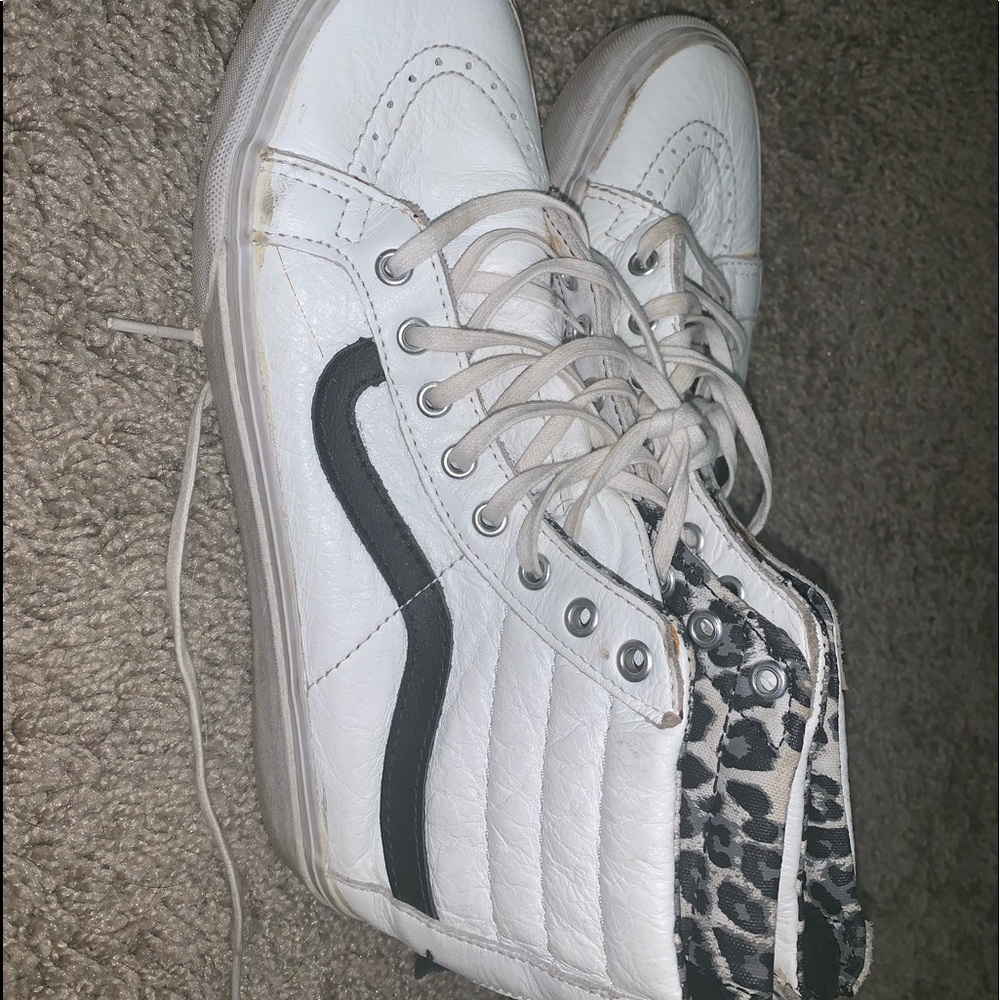 used white vans cheetah print interior